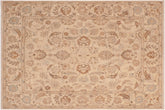 handmade Transitional Kafkaz Tan Brown Hand Knotted RECTANGLE 100% WOOL area rug 8' x 10'