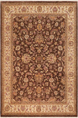handmade Traditional Kafkaz Brown Beige Hand Knotted RECTANGLE 100% WOOL area rug 8 x 10