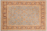 Bohemian Ziegler Gilma Blue/ Brown Wool Rug - 8'1'' x 10'1''