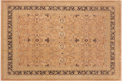 handmade Transitional Kafkaz Brown Charcoal Hand Knotted RECTANGLE 100% WOOL area rug 8x10