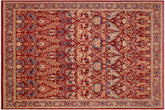 handmade Traditional Lahore Red Red Hand Knotted RECTANGLE 100% WOOL area rug 9' x 12'