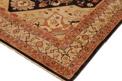 handmade Traditional Antique Brown Tan Hand Knotted RECTANGLE 100% WOOL area rug 9' x 12'