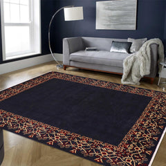 handmade Modern Kafkaz Blue Red Hand Knotted RECTANGLE 100% WOOL area rug 9' x 12'