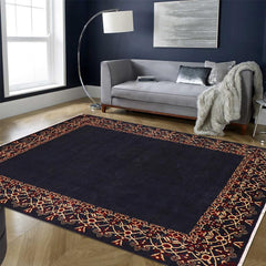 handmade Modern Kafkaz Blue Red Hand Knotted RECTANGLE 100% WOOL area rug 9 x 12