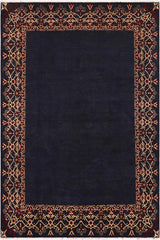 handmade Modern Kafkaz Blue Red Hand Knotted RECTANGLE 100% WOOL area rug 9 x 12