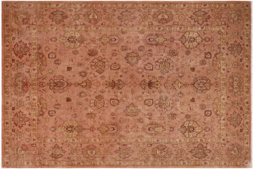 handmade Traditional Kafkaz Dark Tan Dark Tan Hand Knotted RECTANGLE 100% WOOL area rug 10' x 14'