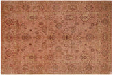 handmade Traditional Kafkaz Dark Tan Dark Tan Hand Knotted RECTANGLE 100% WOOL area rug 10' x 14'