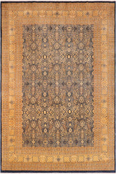 Traditional Tabriz Carlita Lt. Blue Ivory Hand Knotted Area rugs 10 x 14