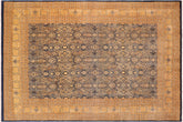 handmade Transitional Tabriz Lt. Blue Ivory Hand Knotted RECTANGLE 100% WOOL area rug 10x14