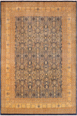 Traditional Tabriz Carlita Lt. Blue Ivory Hand Knotted Area rugs 10 x 14