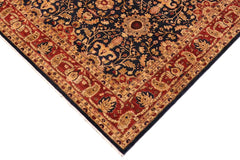 handmade Traditional Kafkaz Blue Rust Hand Knotted RECTANGLE 100% WOOL area rug 9 x 12