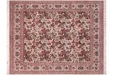 handmade Transitional Allover Ivory Ivory Hand Knotted RECTANGLE 100% WOOL area rug 8x9