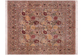 handmade Transitional Morris Gray Gray Hand Knotted SQUARE 100% WOOL area rug 8x8