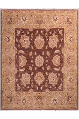 handmade Traditional Kafkaz Brown Lt. Green Hand Knotted SQUARE 100% WOOL area rug 6 x 6