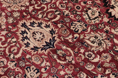 handmade Traditional Round Kashan Red Blue Hand Knotted ROUND 100% WOOL area rug 8' x 8'
