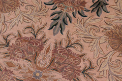 handmade Traditional Tulip Tan Green Hand Knotted ROUND 100% WOOL area rug 8'x8'