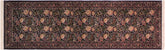 handmade Traditional Nagi Black Gold Hand Knotted RUNNER 100% WOOL area rug 3' x 8'