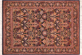 handmade Transitional Internation Blue Rust Hand Knotted RECTANGLE 100% WOOL area rug 6x9