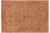 handmade Transitional Taupe Green Hand Knotted RECTANGLE 100% WOOL area rug 6x9