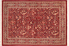 handmade Transitional Tabriz Red Tan Hand Knotted RECTANGLE 100% WOOL area rug 6x9