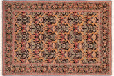 handmade Transitional Hamjolie Black Gold Hand Knotted RECTANGLE 100% WOOL area rug 6x9