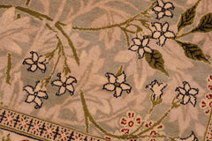handmade Transitional Chambali Green Beige Hand Knotted RECTANGLE 100% WOOL area rug 6x9