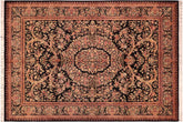 handmade Traditional Tamour Black Gold Hand Knotted RECTANGLE 100% WOOL area rug 6x9