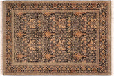 handmade Transitional Snakehead Black Green Hand Knotted RECTANGLE 100% WOOL area rug 6x8