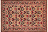 handmade Transitional Hamjolie Black Red Hand Knotted RECTANGLE 100% WOOL area rug 6x9