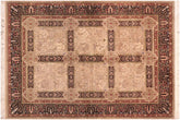 handmade Transitional Beige Black Hand Knotted RECTANGLE 100% WOOL area rug 6x9