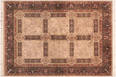 handmade Transitional Beige Black Hand Knotted RECTANGLE 100% WOOL area rug 6x9