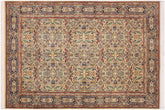handmade Transitional Farooq Beige Blue Hand Knotted RECTANGLE 100% WOOL area rug 6x9