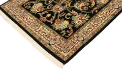 handmade Traditional Anarlaki Black Beige Hand Knotted RECTANGLE 100% WOOL area rug 4x6