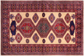 handmade Geometric Sherwan Gold Blue Hand Knotted RECTANGLE 100% WOOL area rug 5x6