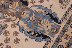 handmade Traditional Kafkaz Brown Ivory Hand Knotted RECTANGLE 100% WOOL area rug 11 x 15