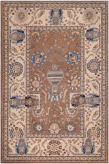 handmade Traditional Kafkaz Brown Ivory Hand Knotted RECTANGLE 100% WOOL area rug 11 x 15