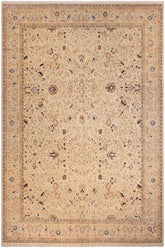 Traditional Tabriz Taunya Taupe Blue Hand Knotted Area rugs 9 x 12