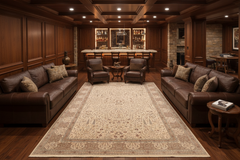 handmade Traditional Design Ivory Tan Hand Knotted RECTANGLE 100% WOOL area rug 12' x 18'