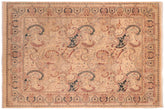 handmade Transitional Ivory Ivory Hand Knotted RECTANGLE 100% WOOL area rug 8x10