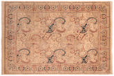 handmade Transitional Ivory Ivory Hand Knotted RECTANGLE 100% WOOL area rug 8 x 10