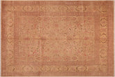 handmade Transitional Lahore Tan Green Hand Knotted RECTANGLE 100% WOOL area rug 8' x 10'