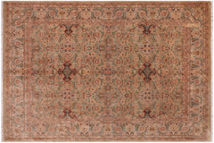 handmade Transitional Lt. Green Gray Hand Knotted RECTANGLE 100% WOOL area rug 8' x 10'