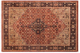 handmade Traditional Bakshi Rust Drk. Blue Hand Knotted RECTANGLE 100% WOOL area rug 8' x 11'