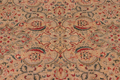 handmade Traditional Kashan Lt. Green Lt. Green Hand Knotted RECTANGLE 100% WOOL area rug 8' x 10'