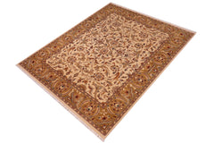 handmade Traditional Lt. Tan Gold Hand Knotted RECTANGLE 100% WOOL area rug 8' x 10'