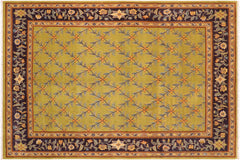 Istanbul Rebbeca Green/Blue Wool Rug - 8'2'' x 9'11''