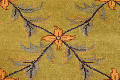 handmade Transitional Design Green Blue Hand Knotted RECTANGLE 100% WOOL area rug 8' x 10'