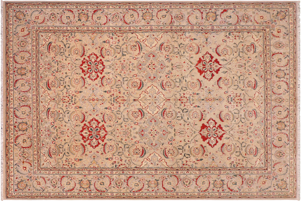 handmade Traditional Design Lt. Gray Gray Hand Knotted RECTANGLE 100% WOOL area rug 8' x 10'