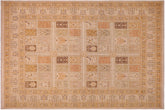 handmade Transitional Design Tan Brown Hand Knotted RECTANGLE 100% WOOL area rug 8' x 10'