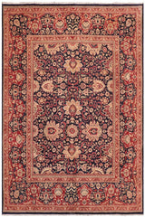 Traditional Sultanabad Earlean Drk. Blue Red Hand Knotted Area rugs 8 x 10